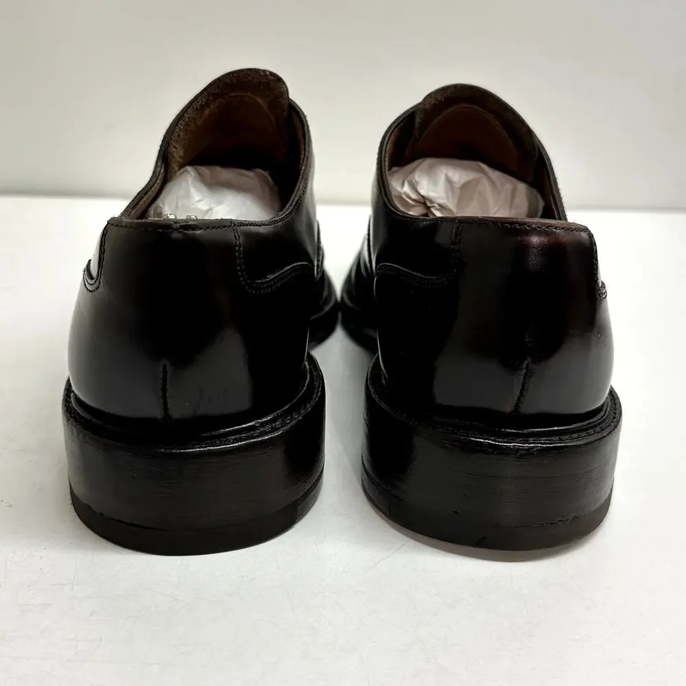 NEW HEELS Grenson Cap Toe Oxford 5105 Burnished Dark Brown England UK 7 US 8